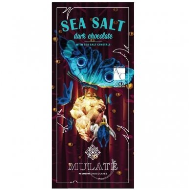 EKOLOGIŠKAS JUODASIS ŠOKOLADAS SEA SALT, 80G