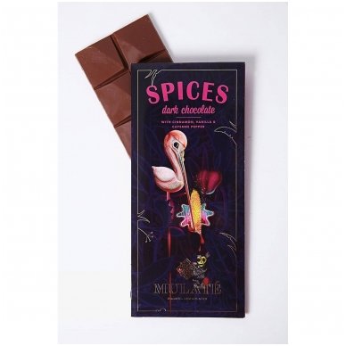 EKOLOGIŠKAS JUODASIS ŠOKOLADAS SPICES, 80G