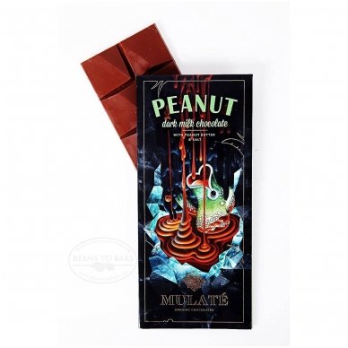 EKOLOGIŠKAS PIENINIS ŠOKOLADAS PEANUT, 80G