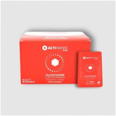 Liposominis glutationas 400mg su vitaminu C 700mg l 30 pakuočių po10ml kertuolio ir mangų skonio