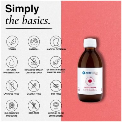Liposominis glutationas 400mg su vitaminu C 700mg l 250 ml 2
