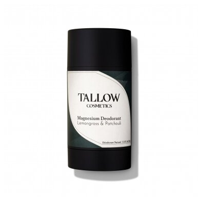 Natūralus dezodorantas su magniu ir taukais (tallow) – citrinžolė ir pačiulis 75ml