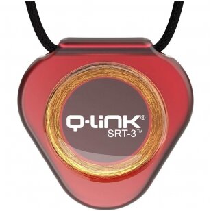Q-Link® pakabukas su SRT™ technologija – energijos balansas ir EMF harmonizavimas kasdienai. Permatoma lavos spalva