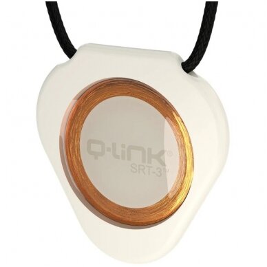 Q-Link® pakabukas su SRT™ technologija – energijos balansas ir EMF harmonizavimas kasdienai. Baltos spalvos 2