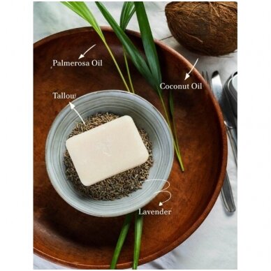 Žolelių ir taukų (tallow) muilo gabalėlis 6